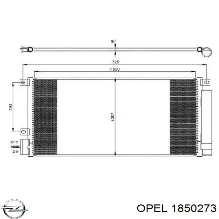 1850273 Opel condensador aire acondicionado