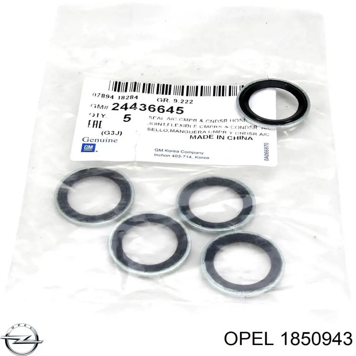 Comprar 1850943 Opel Anillo de sellado de la manguera de retorno del compresor