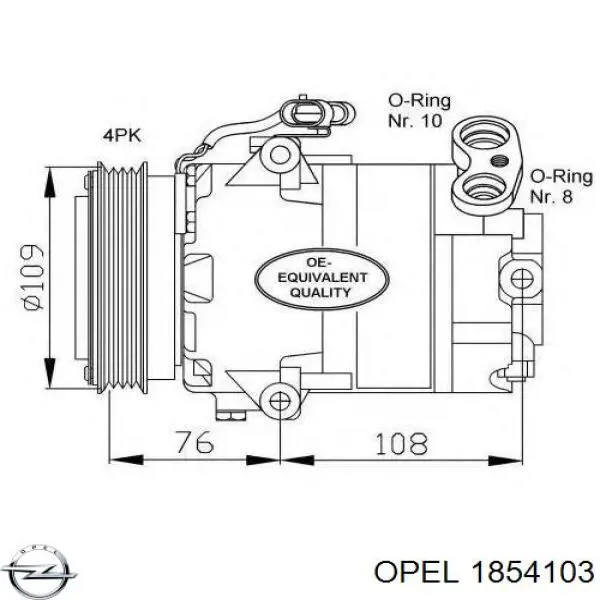 Compresor de aire acondicionado 9174397 General Motors