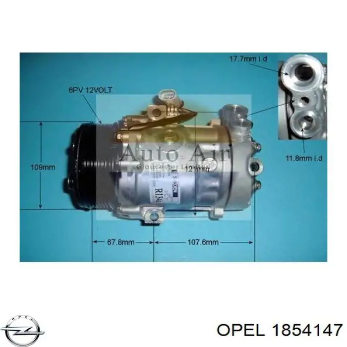 Comprar 1854147 Opel Compresor de aire acondicionado coche