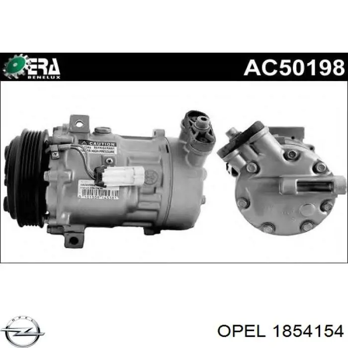 1854154 Opel compresor de aire acondicionado
