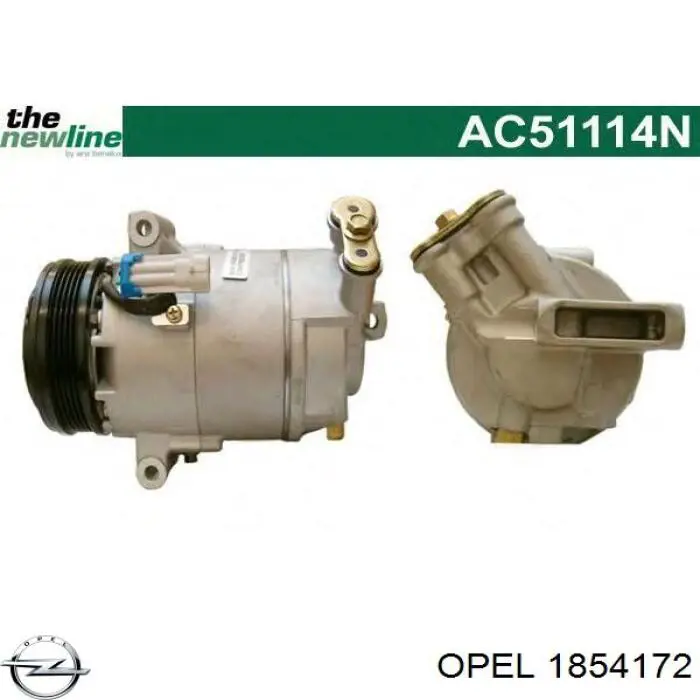 1854172 Opel compresor de aire acondicionado