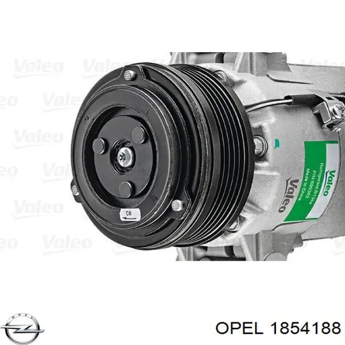 Compresor de aire acondicionado 1854188 Opel