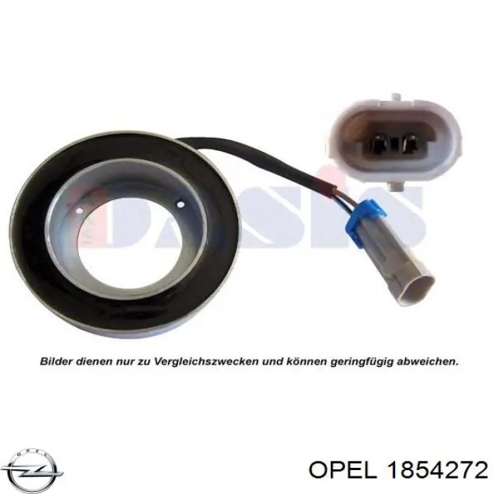 1854272 Opel acoplamiento magnético, compresor del aire acondicionado
