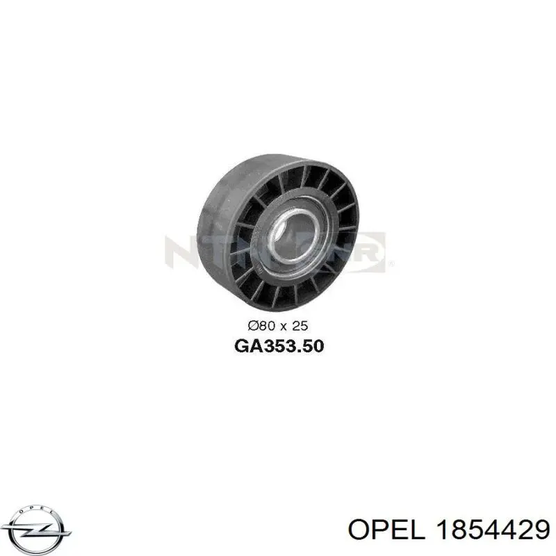 1854429 Opel polea inversión / guía, correa poli v