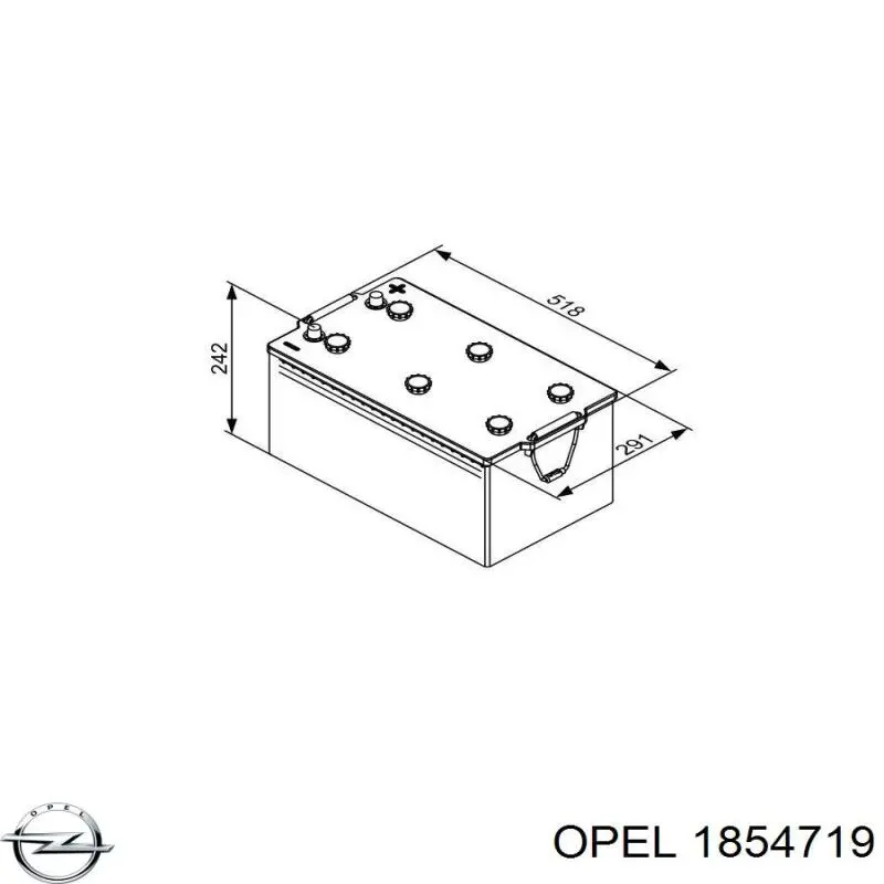 1854719 Opel correa trapezoidal