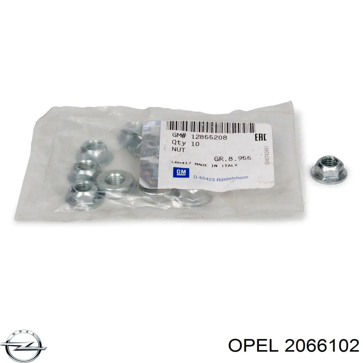 2066102 Opel Tuerca de fijación del tubo de escape