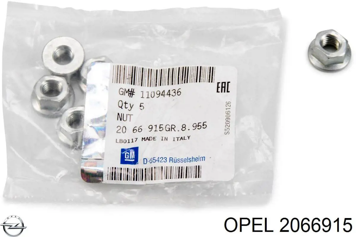 Comprar 2066915 Opel Tuerca de fijación del tubo de escape