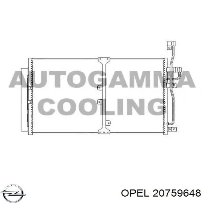 20759648 Opel condensador aire acondicionado