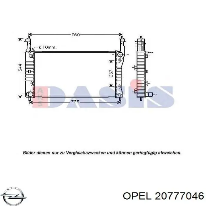 20777046 Opel radiador