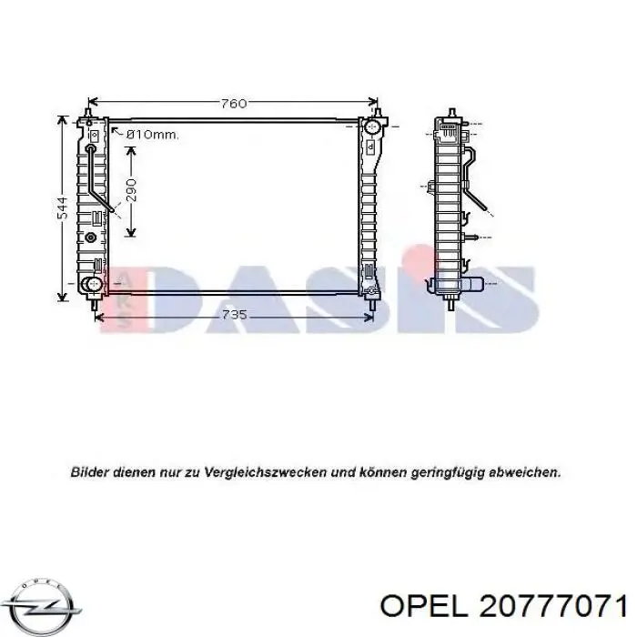 20777071 Opel radiador