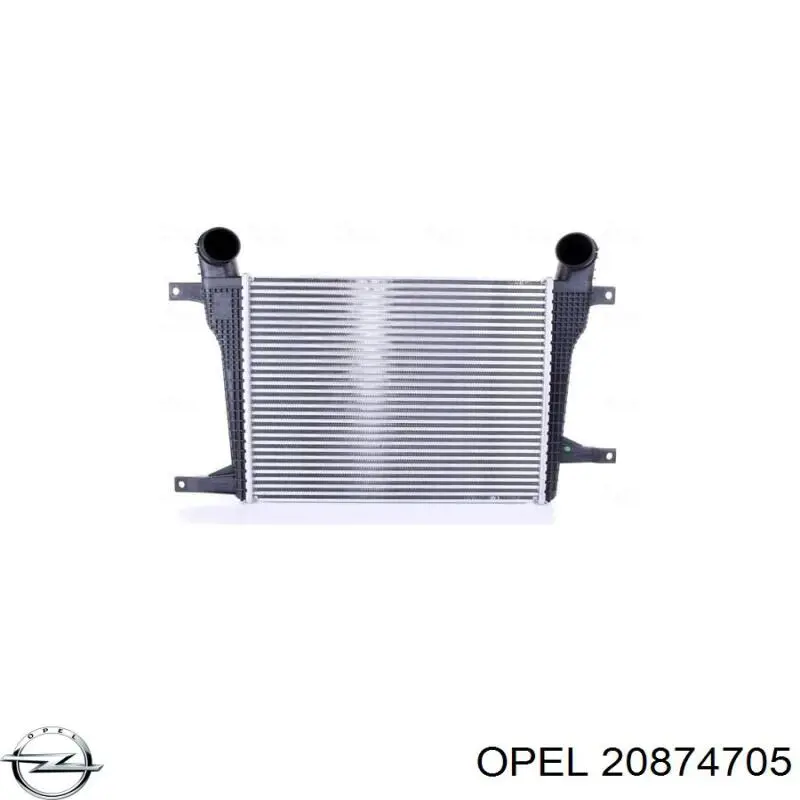 20874705 Opel radiador de aire de admisión