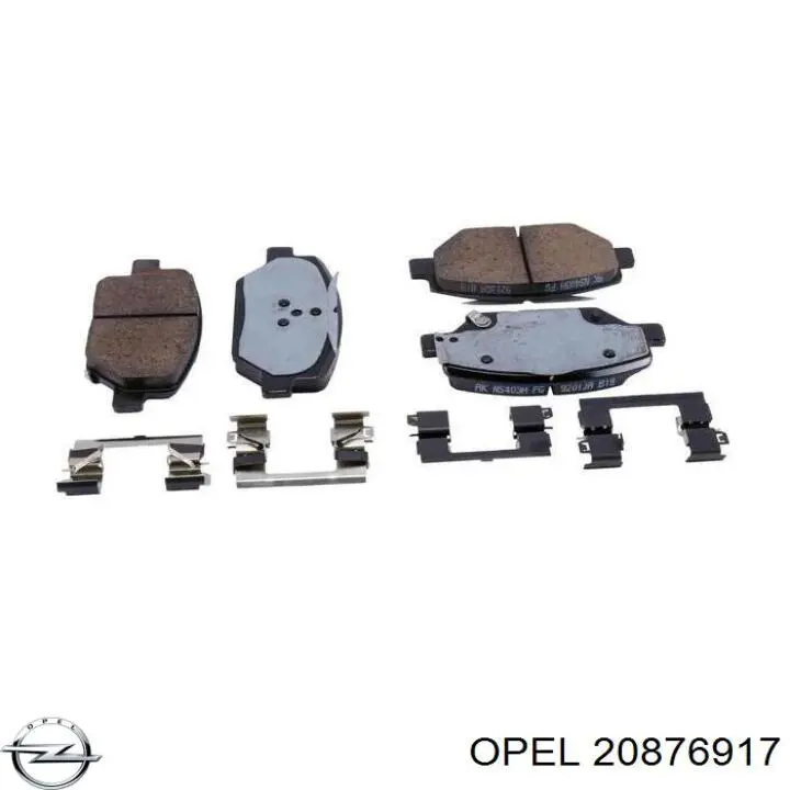 20876917 Opel pastillas de freno traseras