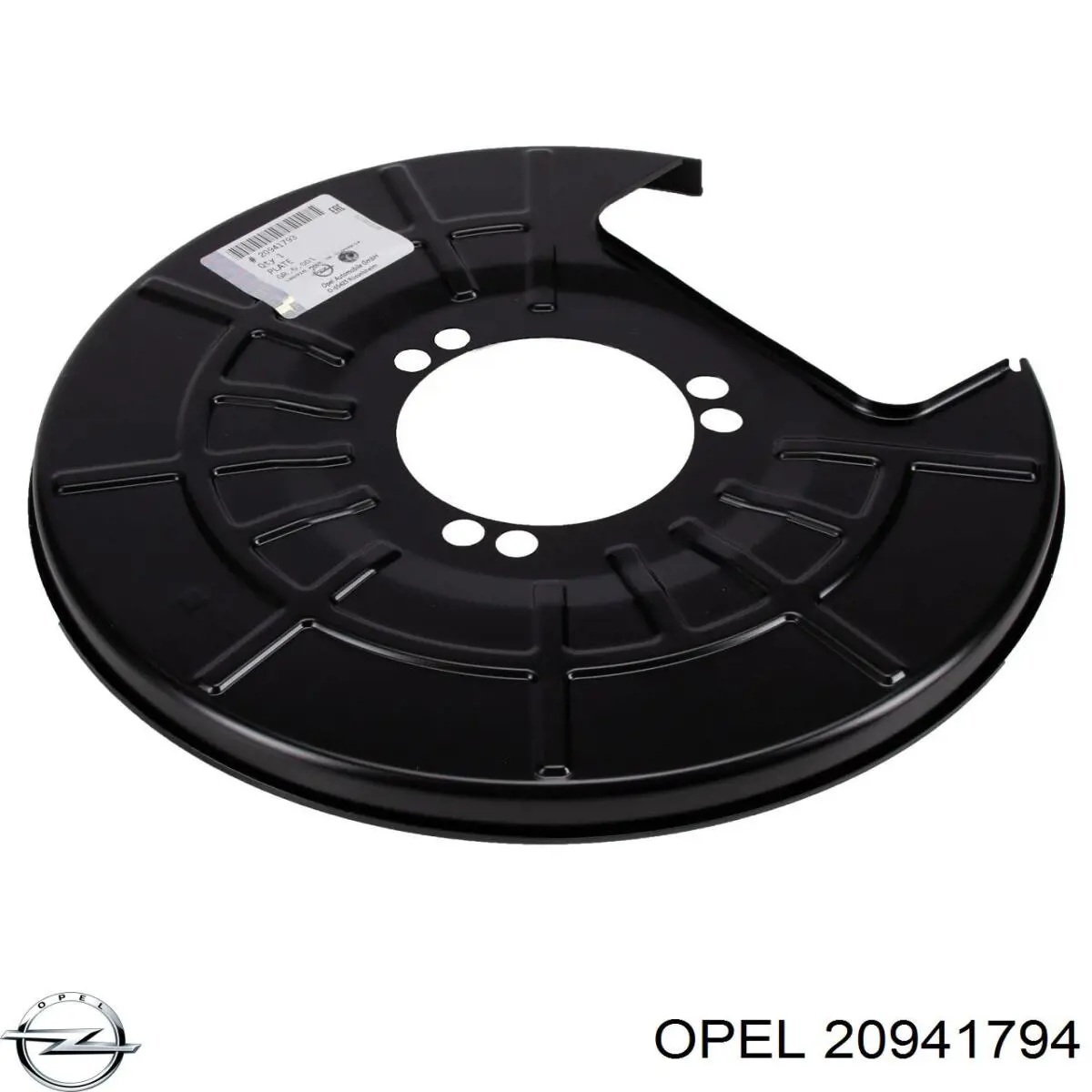 20941794 Opel chapa protectora contra salpicaduras, disco de freno trasero derecho