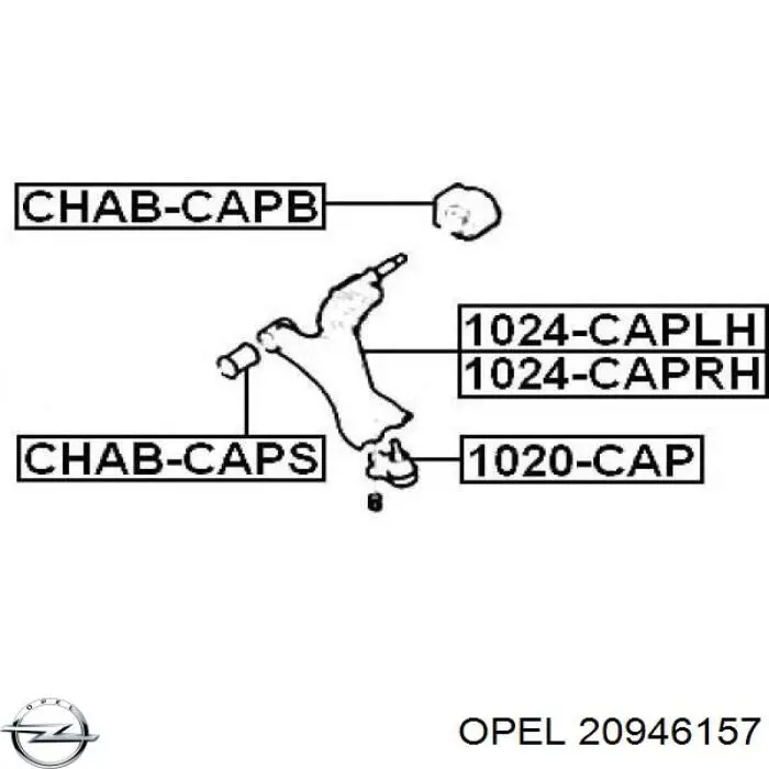 20946157 Opel barra oscilante, suspensión de ruedas delantera, inferior derecha