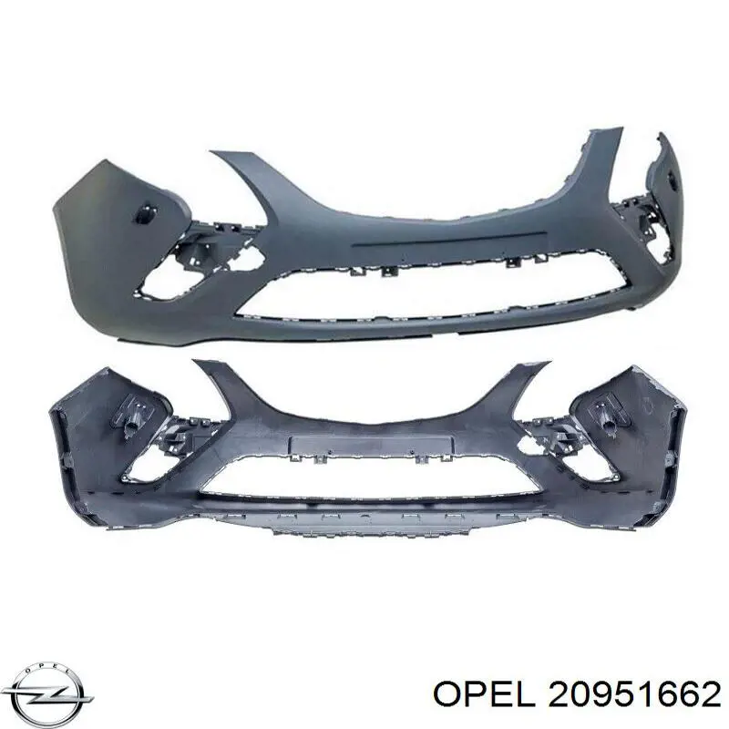 20951662 Opel parachoques delantero