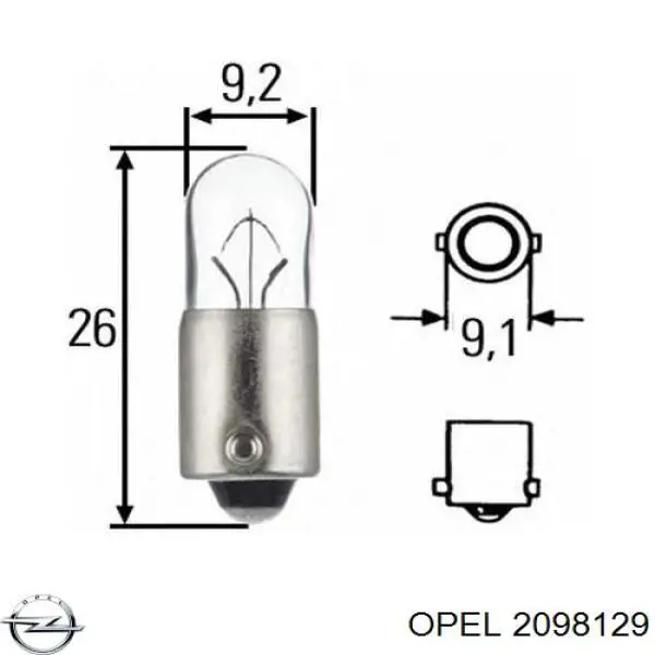 2098129 Opel bombilla