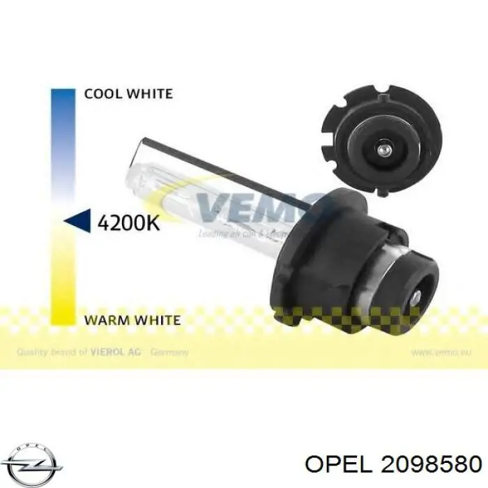 2098580 Opel bombilla de xenon