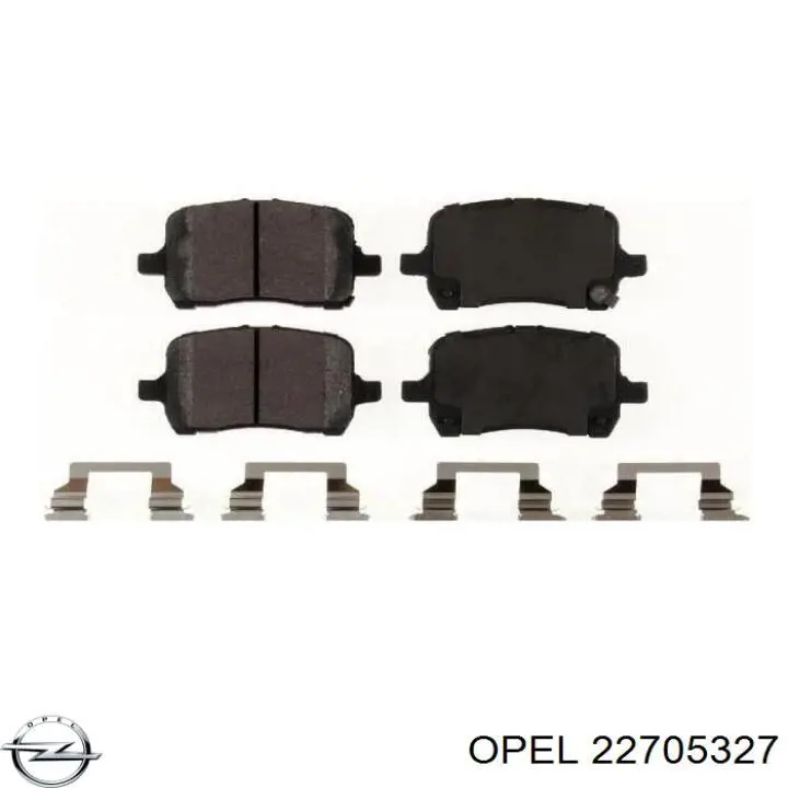 22705327 Opel pastillas de freno delanteras