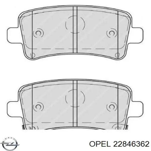 22846362 Opel pastillas de freno traseras