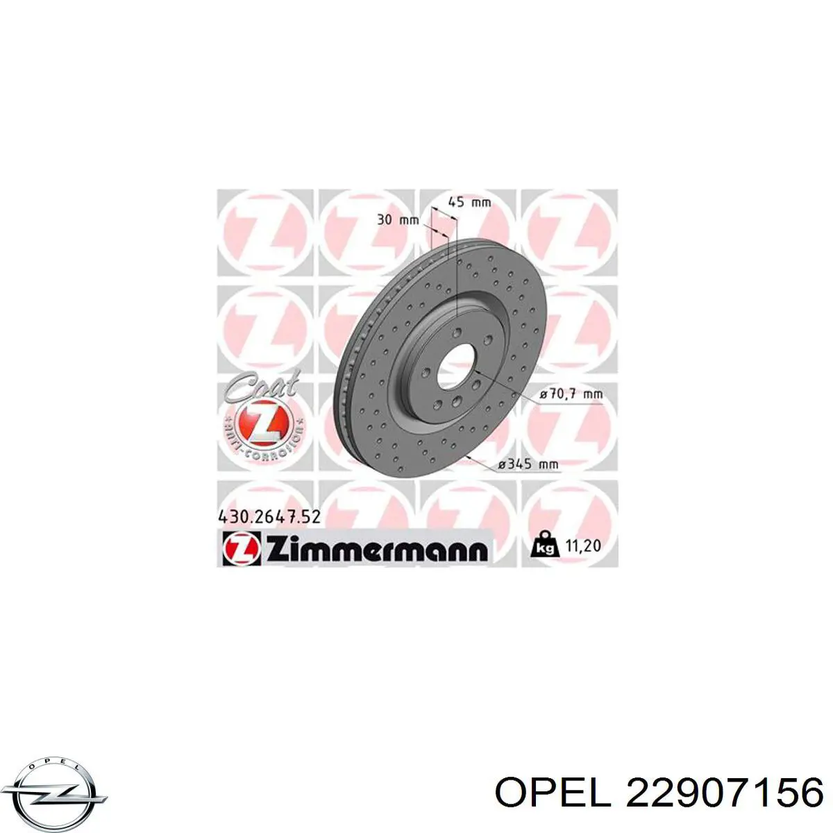 22907156 Opel pastillas de freno delanteras