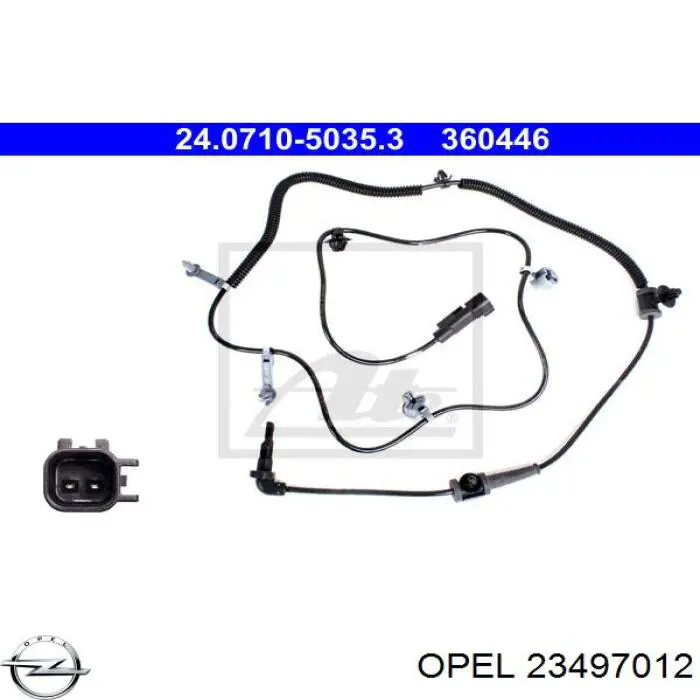 23497012 Opel sensor abs trasero derecho