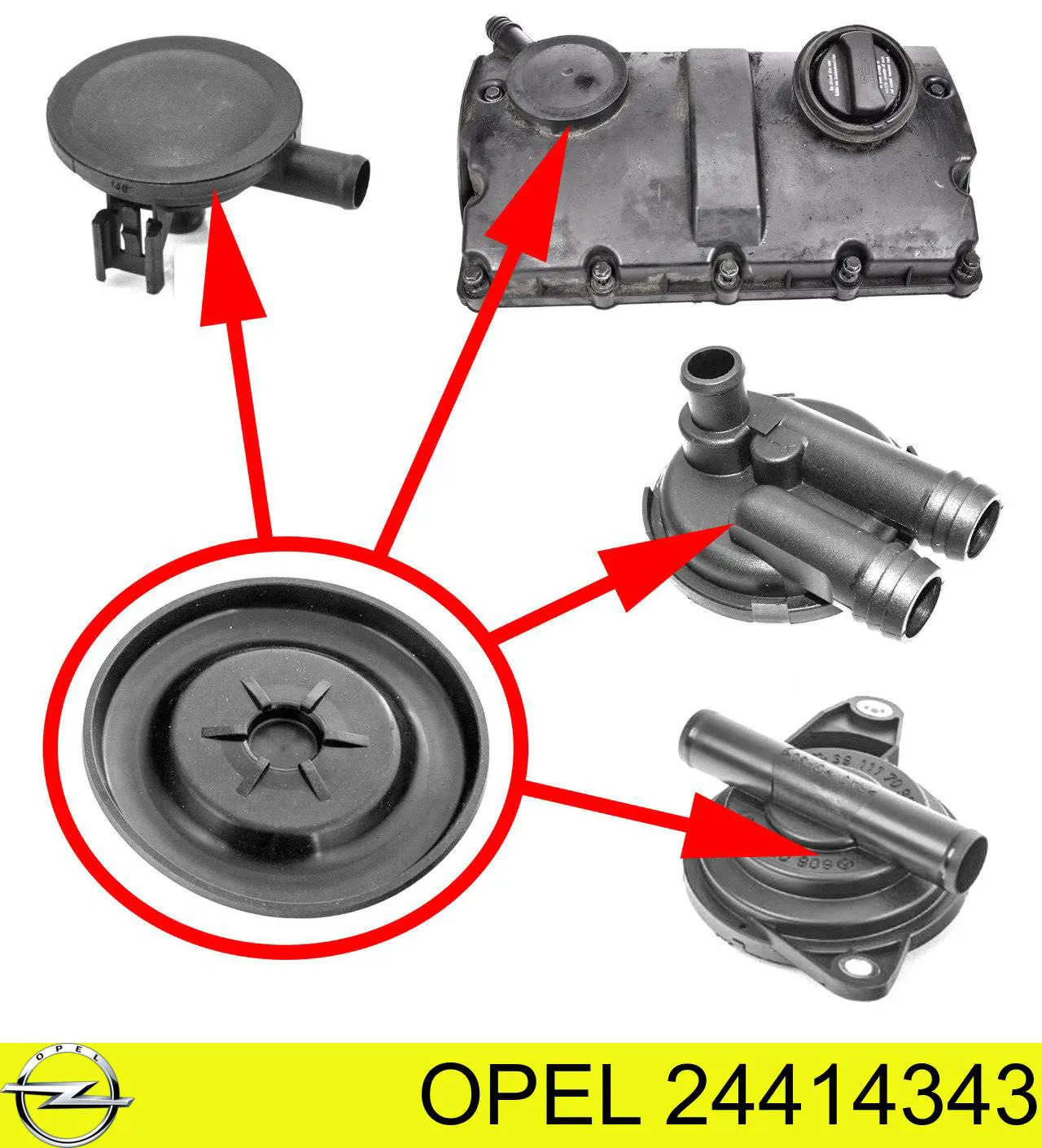 Válvula, ventilación cárter Opel 24414343 precio, desde 31,92 EUR