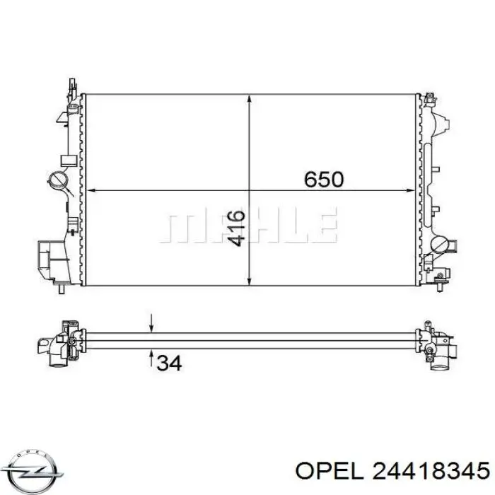 Água radiador Opel 24418345 precio, desde 88,55 EUR