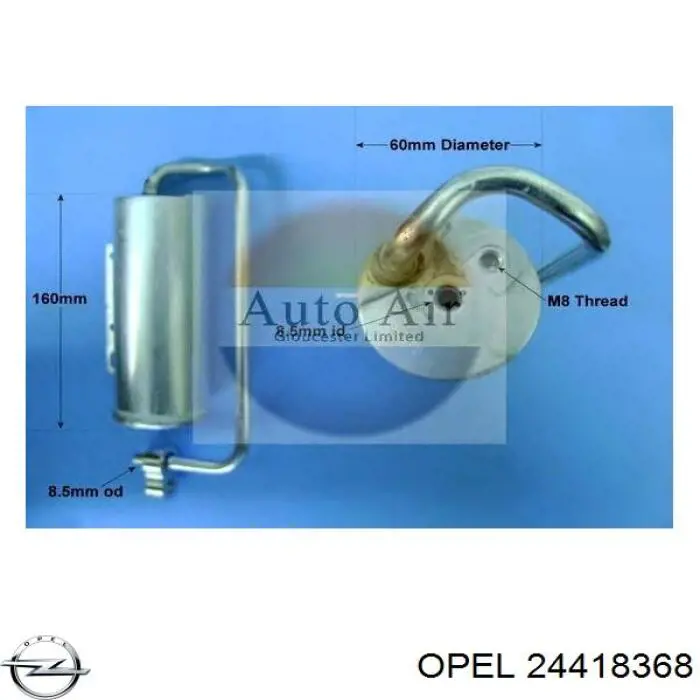 24418368 Opel receptor-secador del aire acondicionado