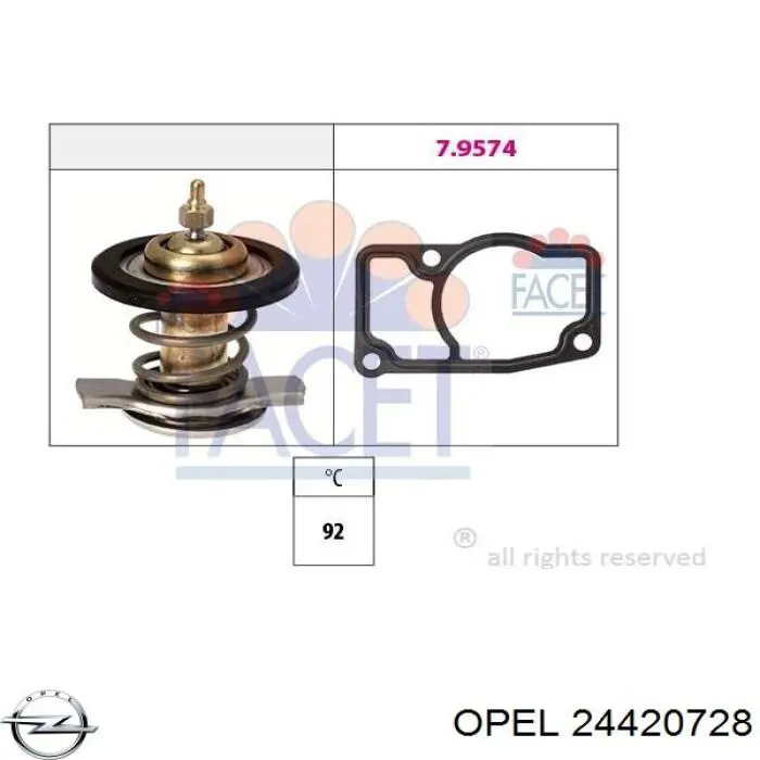 24420728 Opel termostato