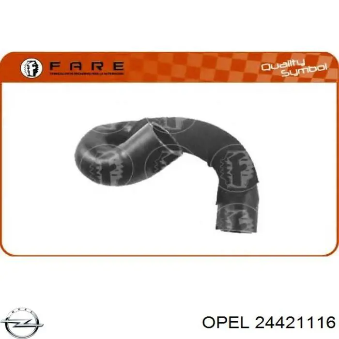 24421116 Opel tubería de radiador arriba
