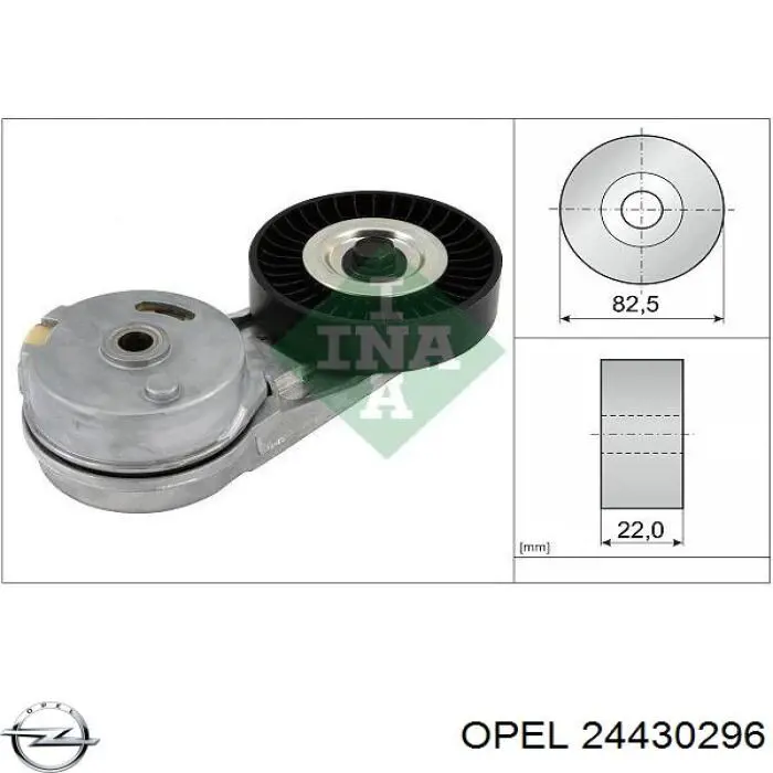 24430296 Opel Tensor de correa de alternador