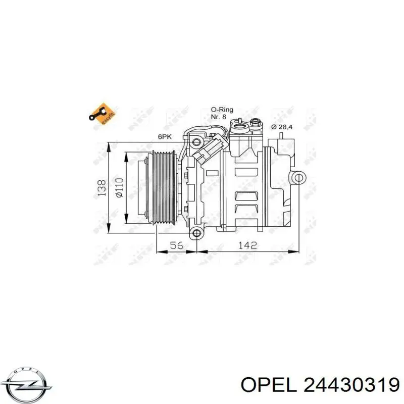24430319 Opel compresor de aire acondicionado