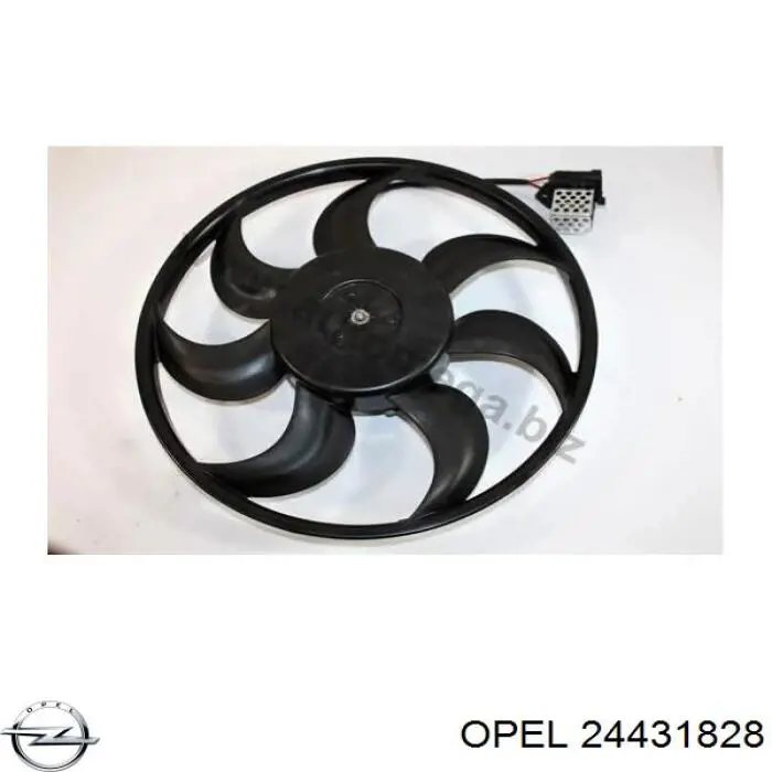 24431828 Opel difusor de radiador, ventilador de refrigeración, condensador del aire acondicionado, completo con motor y rodete