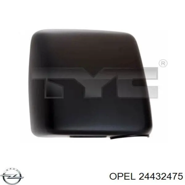 24432475 Opel cubierta, retrovisor exterior izquierdo