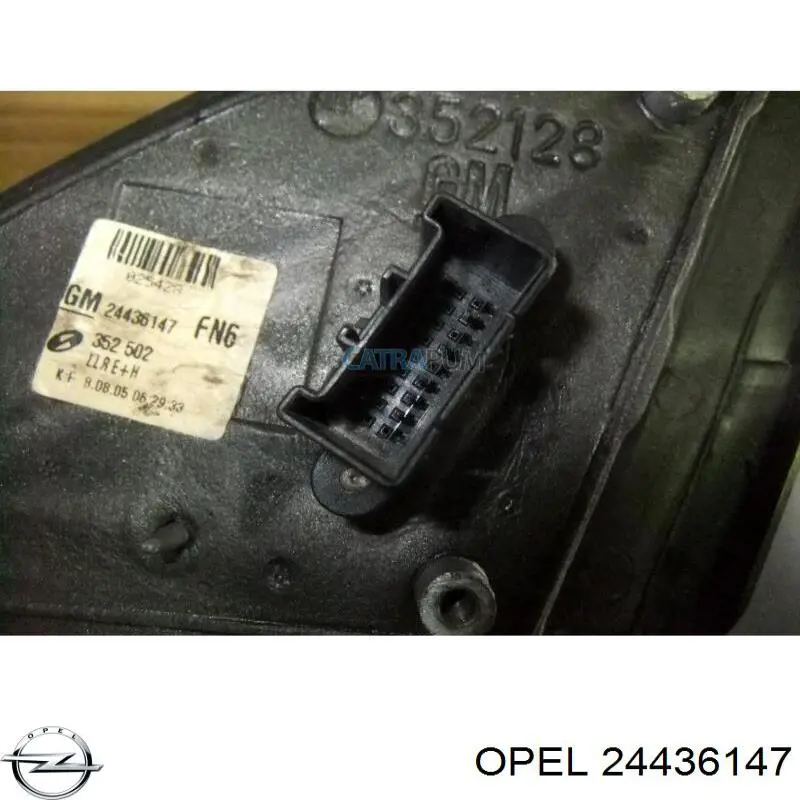 Espejo de retrovisor derecho 24436147 Opel