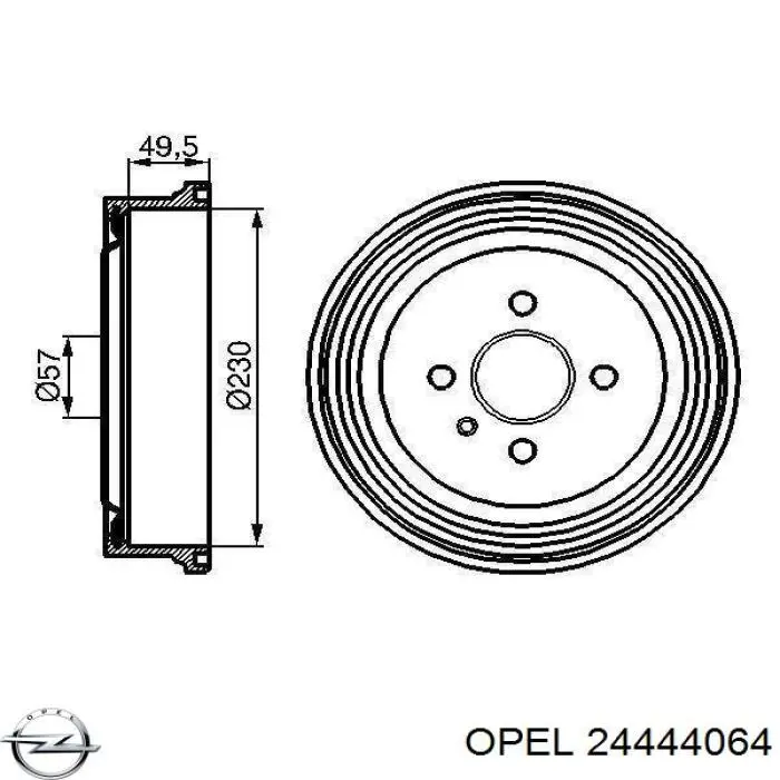 24444064 Opel freno de tambor trasero