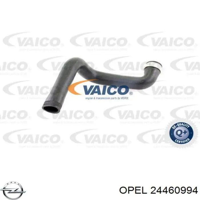 24460994 Opel tubo flexible de aire de sobrealimentación inferior izquierdo