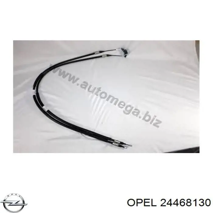 24468130 Opel cable de freno de mano trasero derecho/izquierdo