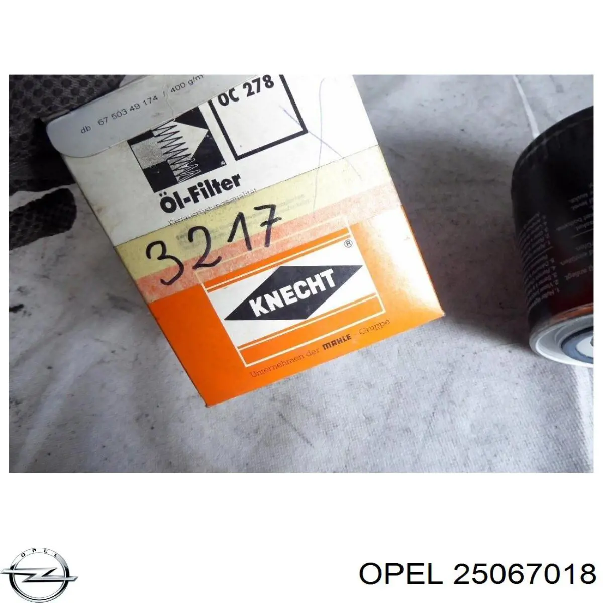 25067018 Opel filtro de aceite