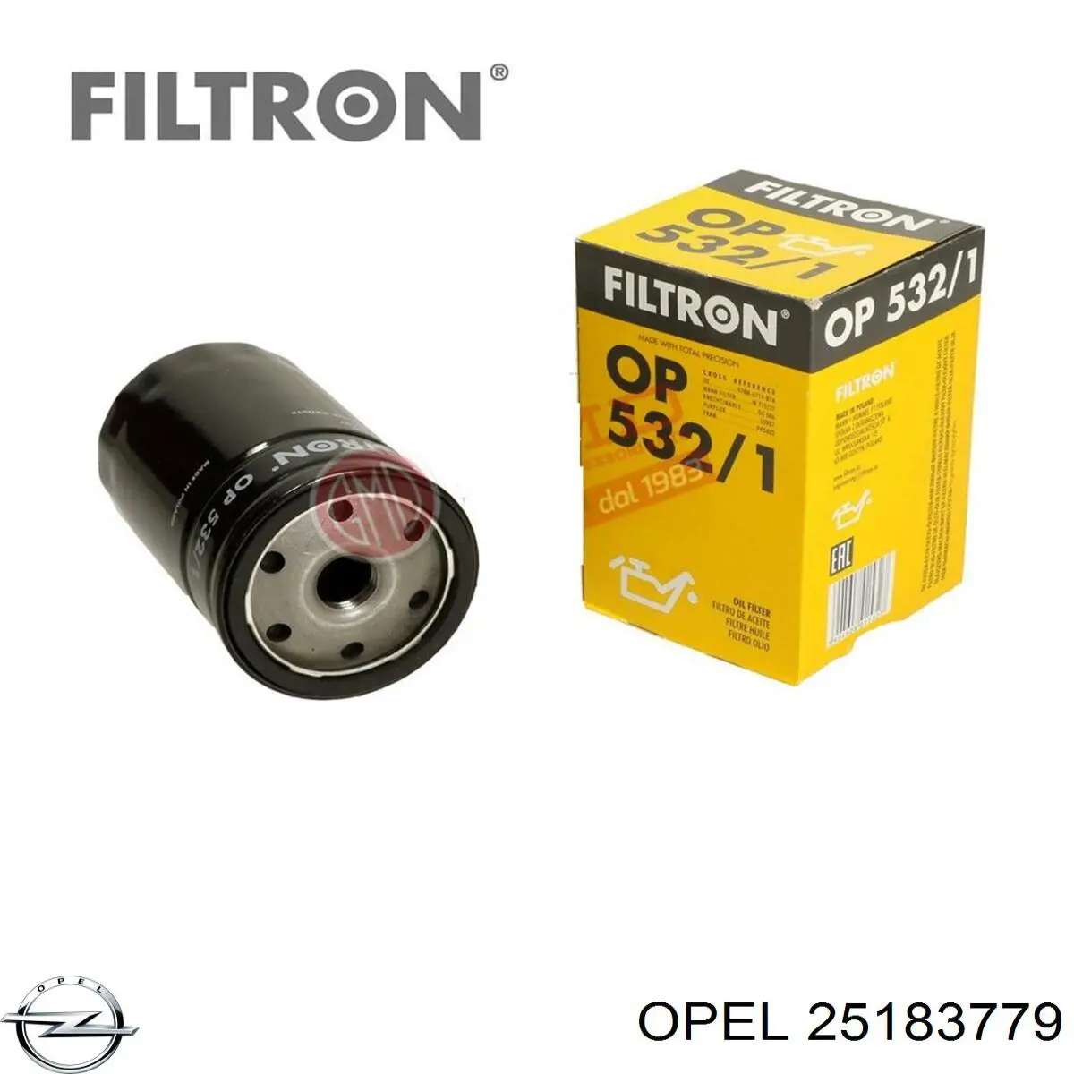 25183779 Opel filtro de aceite