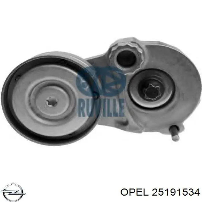 25191534 Opel tensor de correa, correa poli v