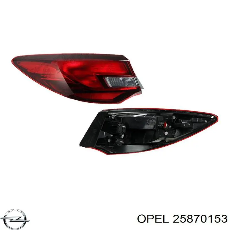 25870153 Opel piloto posterior exterior izquierdo