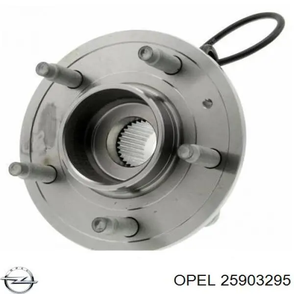 Cubo de rueda trasero 25903295 Opel