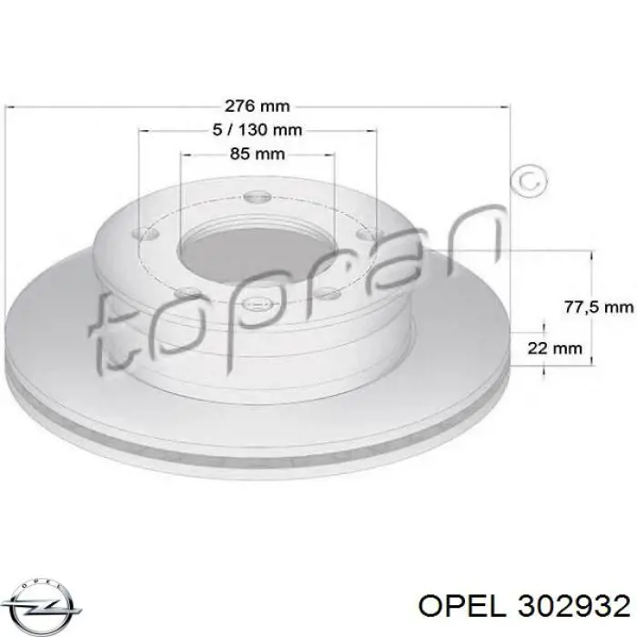 Perno de fijación del subchasis delantero Opel 302932 precio, desde 4,63 EUR