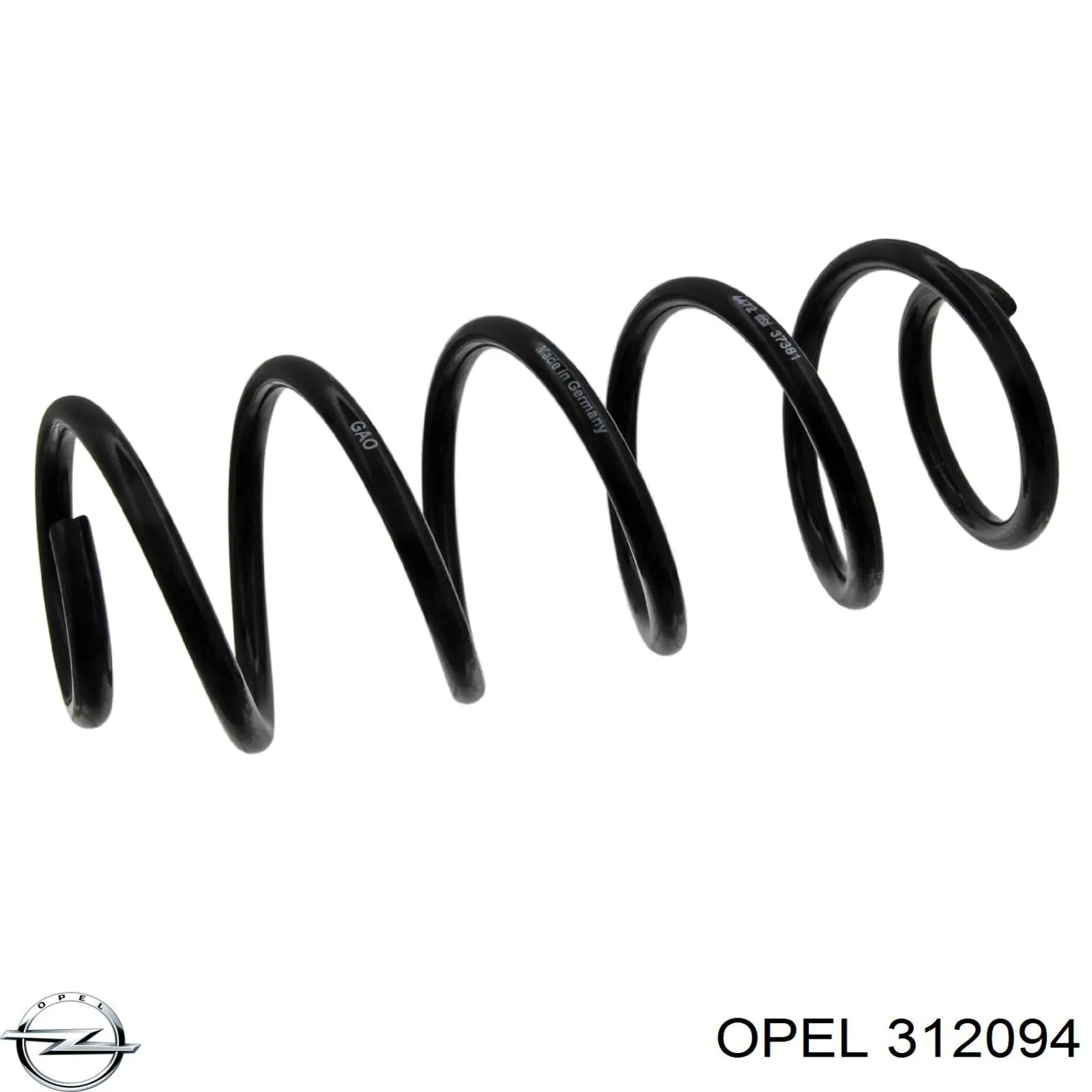 312094 Opel muelle de suspensión eje delantero