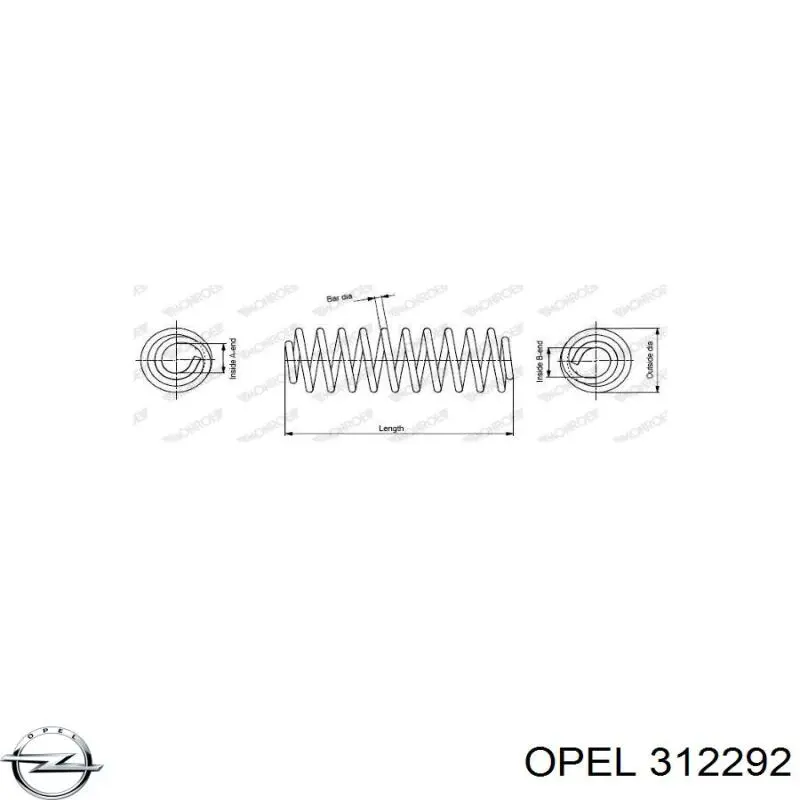 Muelle delantero Opel 312292 precio, desde 35,71 EUR
