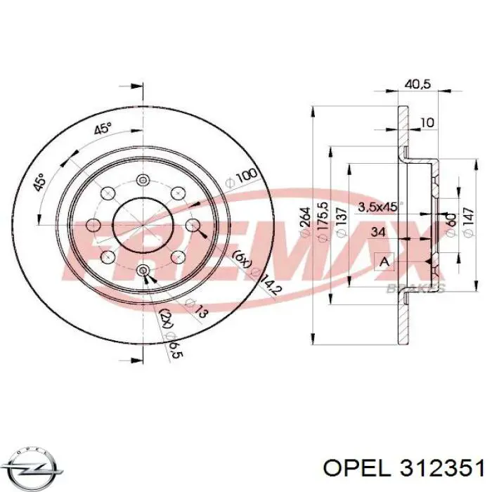 312351 Opel caperuza protectora/fuelle, amortiguador delantero