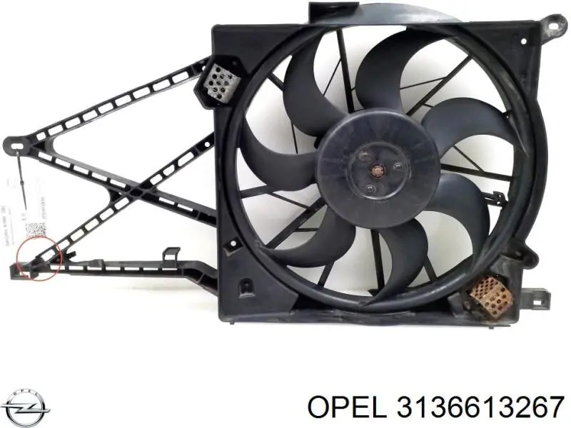 Ventilador de radiador 3136613267 Opel