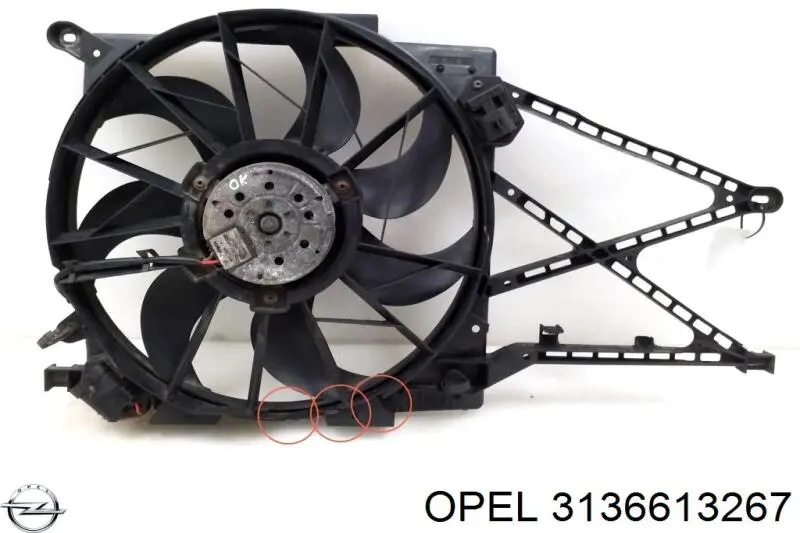 Ventilador de radiador 3136613267 Opel